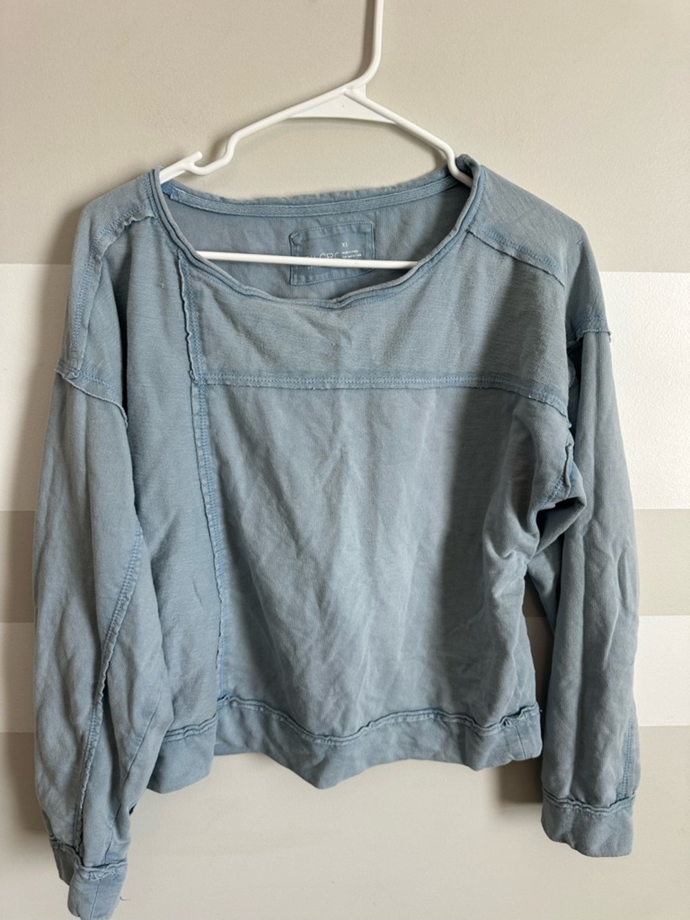 Anthropologie Pilcro Blue Crewneck Long Sleeve Size S
